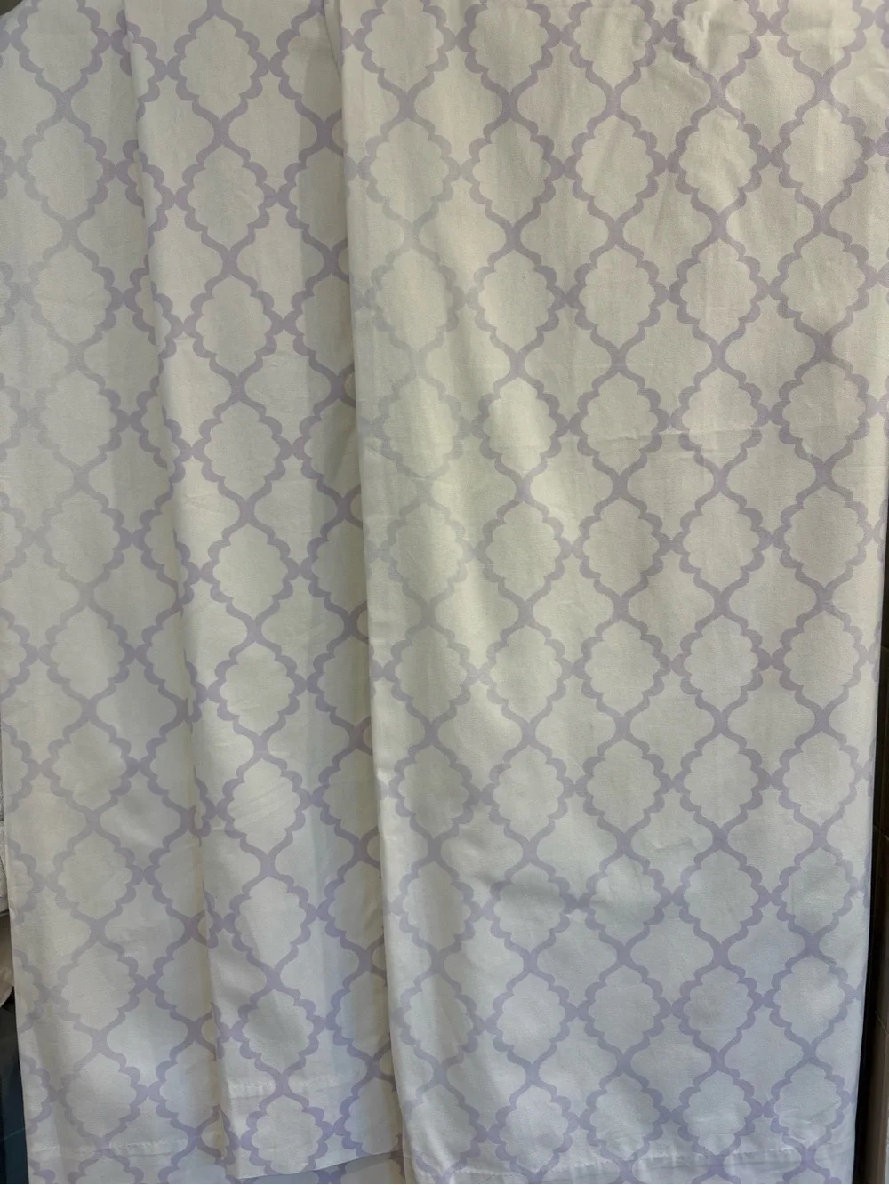 (3)Pottery Barn Kids Lavender and White Black Out Curtains 💜🤍